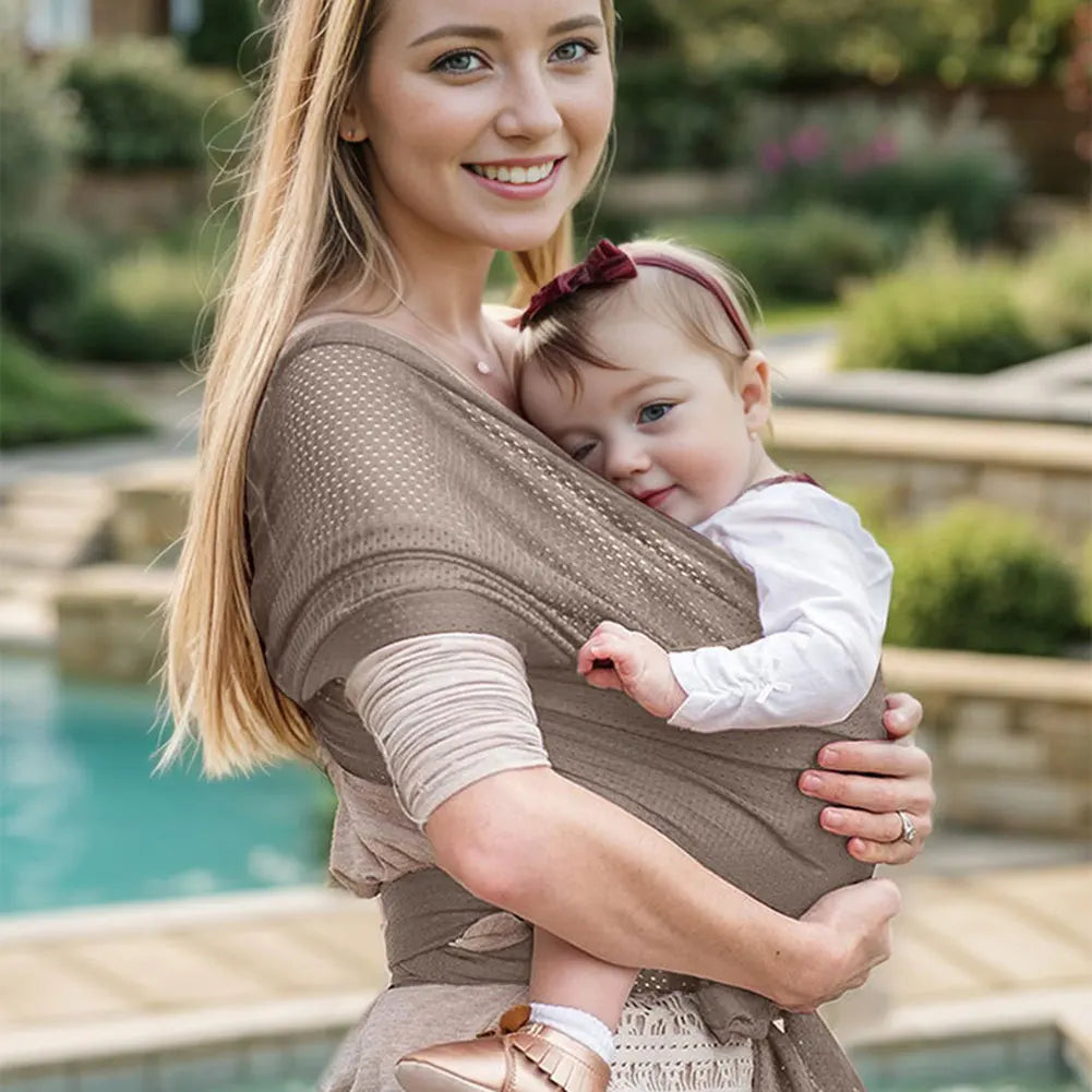 Écharpe de Portage Élastique Tout-en-1 – Confortable, Ergonomique et Respirante